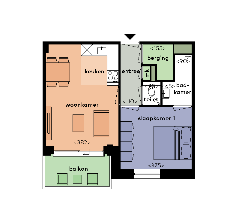 Appartement te huur: Noordzeelaan 34C, Zwolle