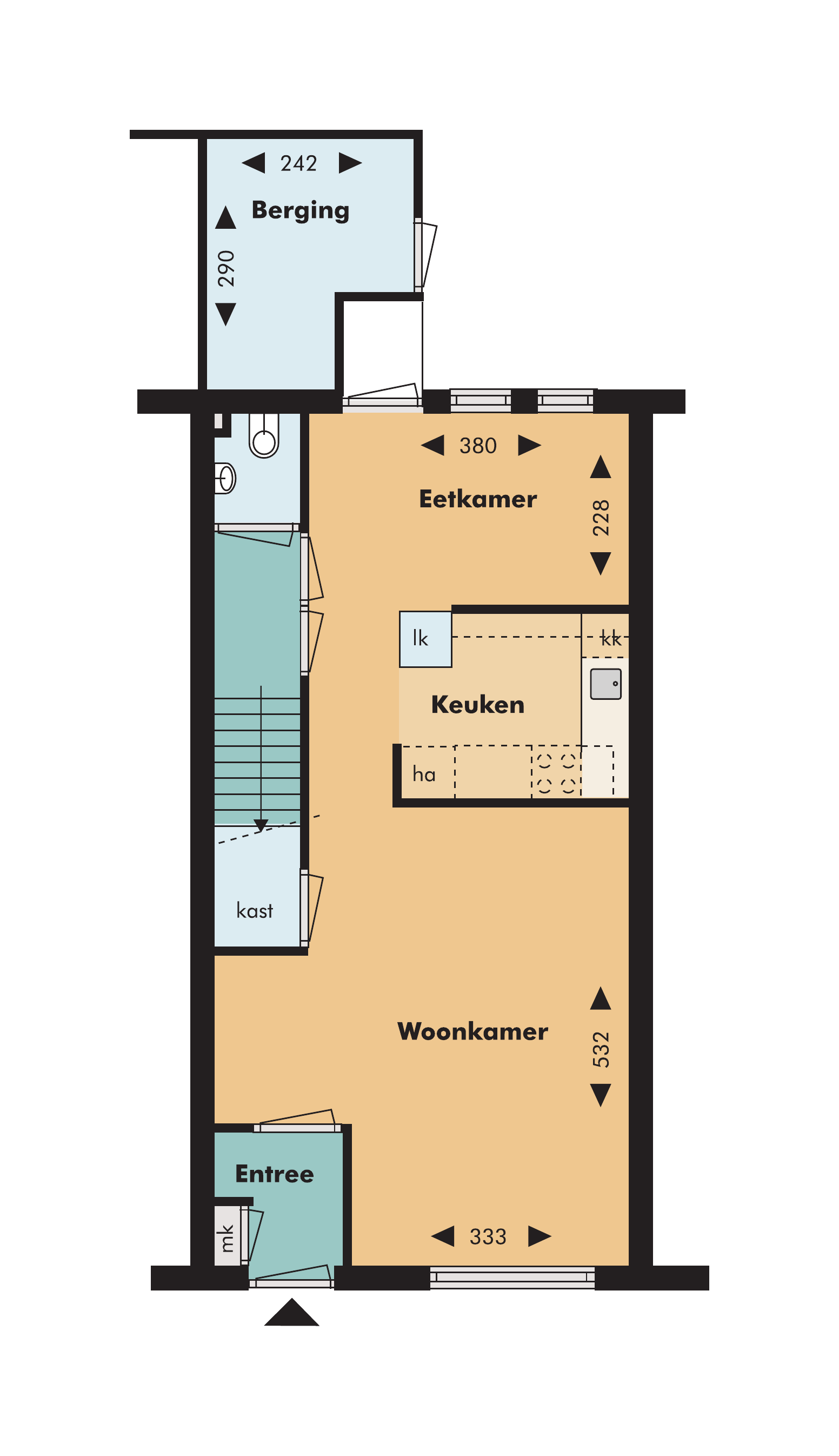 3-kamer huis & een-gezinswoning van 108 m²