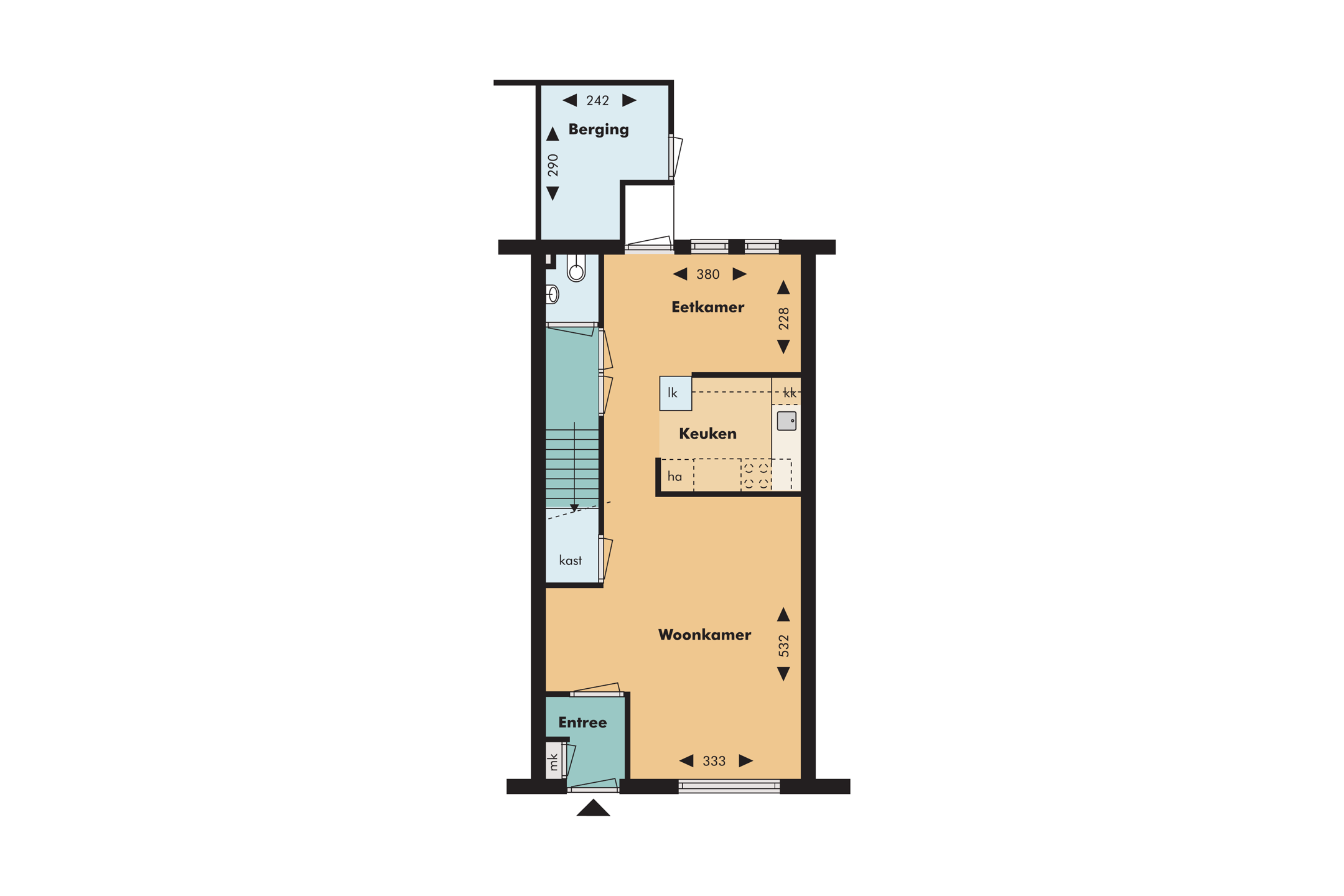 3-kamer huis & een-gezinswoning van 108 m²